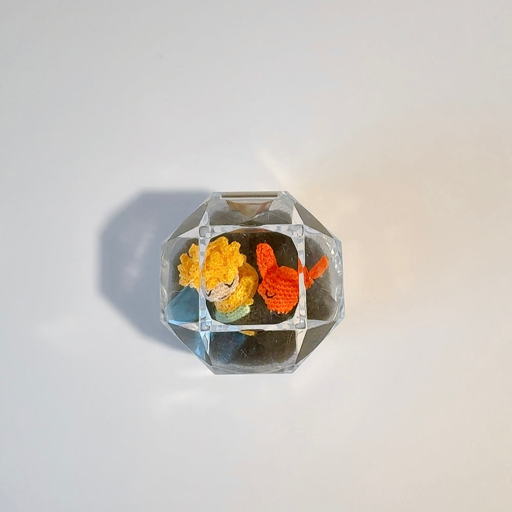 Bague Le Petit Prince et Renard - Micro-Crochet Amigurumi Fait Main
