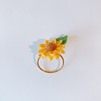 Bague Tournesol au crochet Fleurétoilée