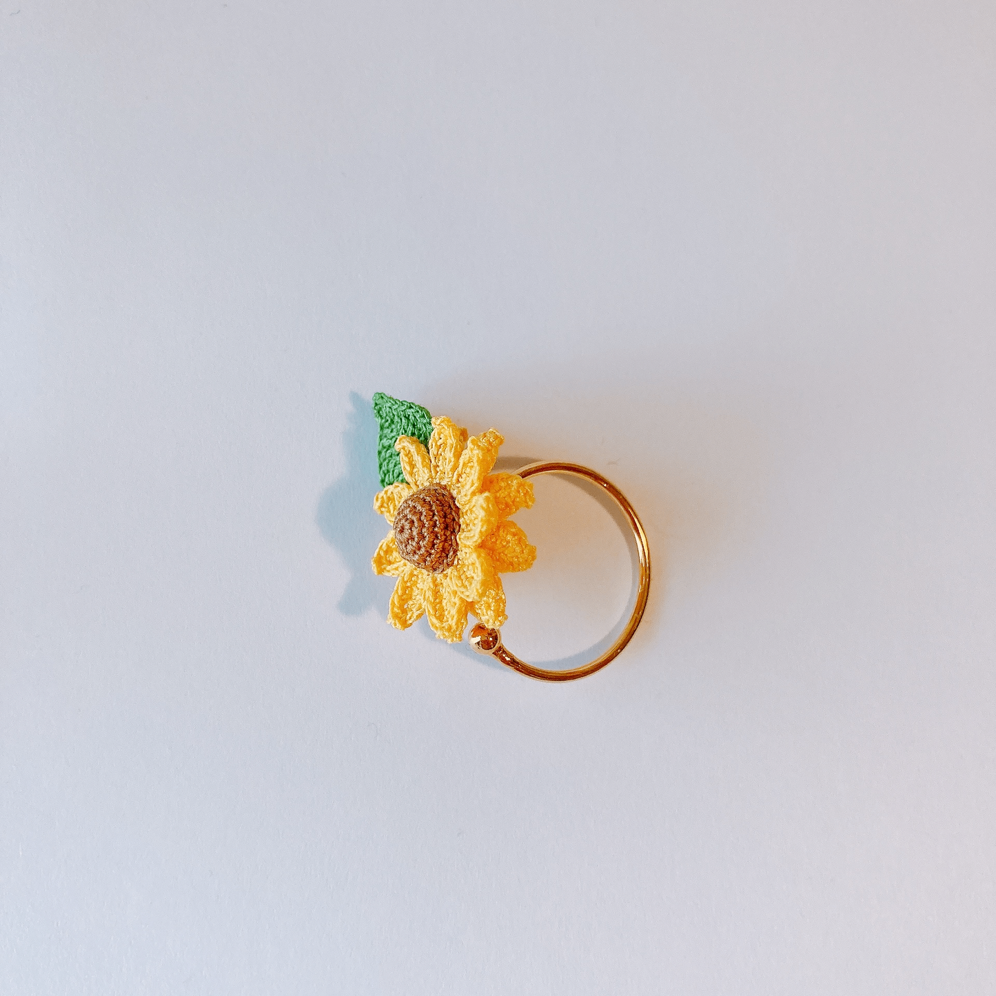 Bague Tournesol au crochet