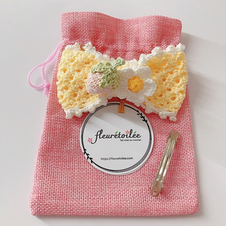 Barrettes à cheveux fraise Fleurétoilée