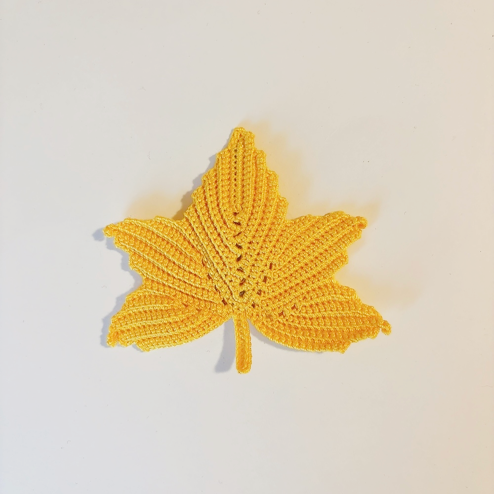 Barrette à Clip Crochet "Feuille d'Automne"