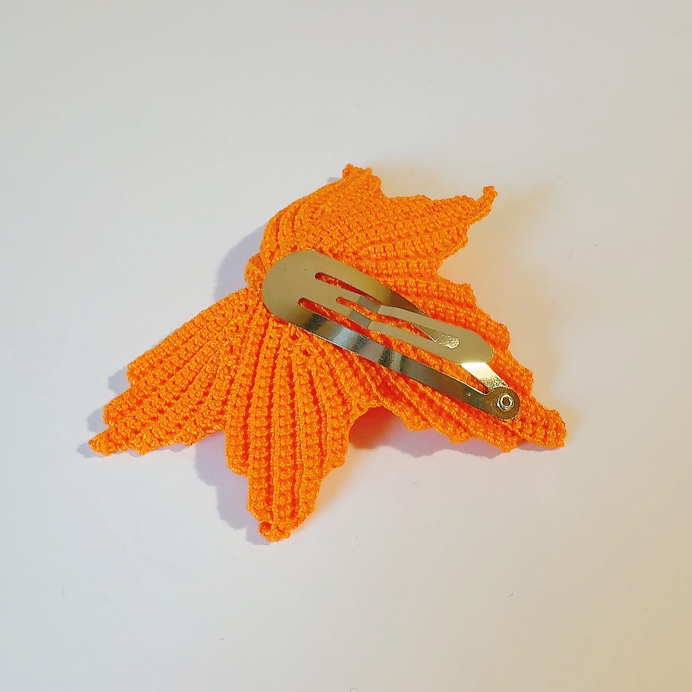 Barrette à Clip Crochet "Feuille d'Automne"