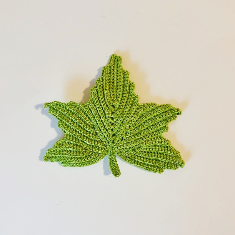 Barrette à Clip Crochet "Feuille d'Automne"