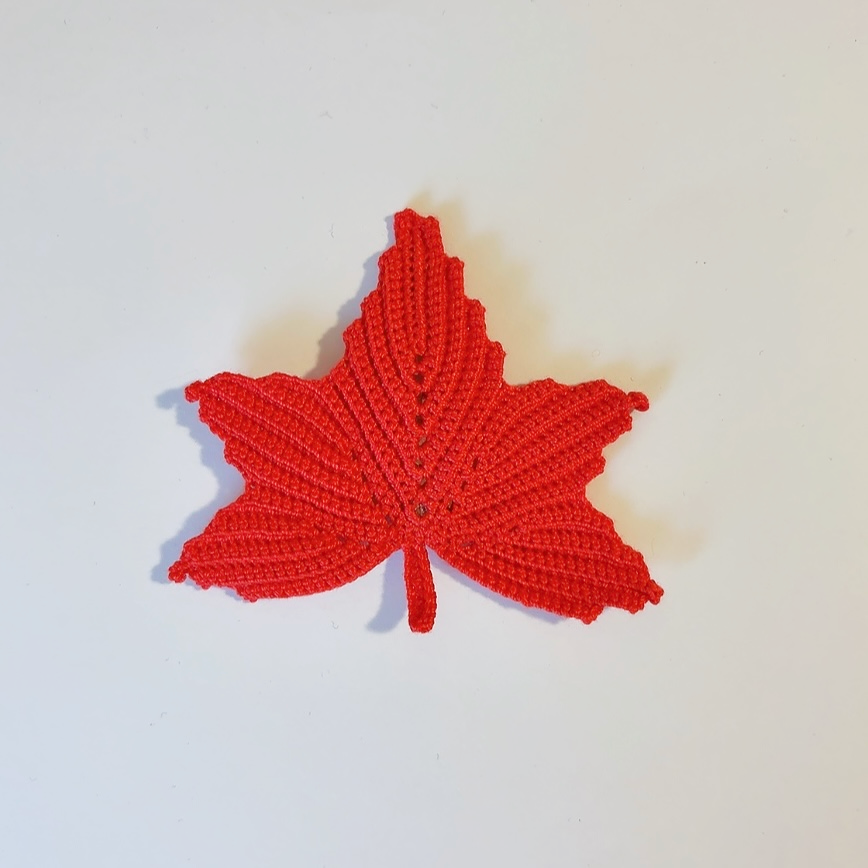 Barrette à Clip Crochet "Feuille d'Automne"