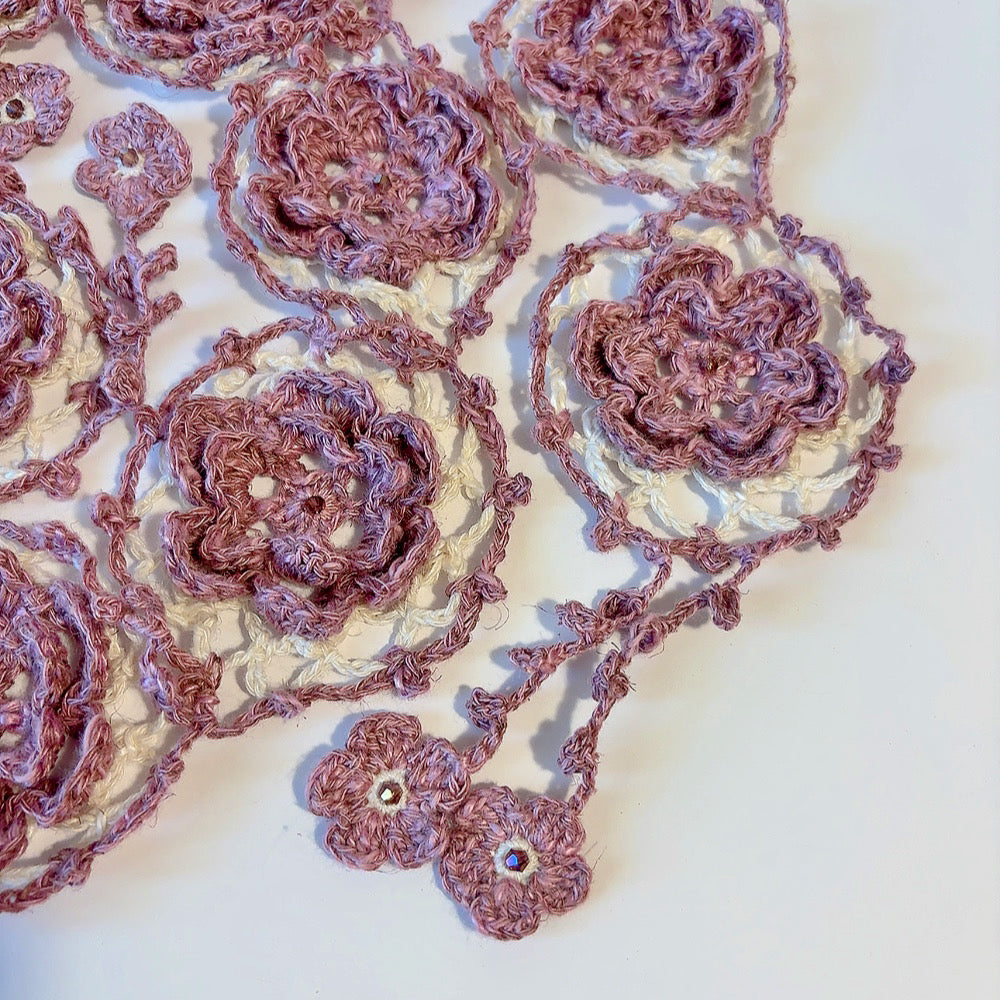Écharpe d’été à motifs fleuris en lin, viscose et coton