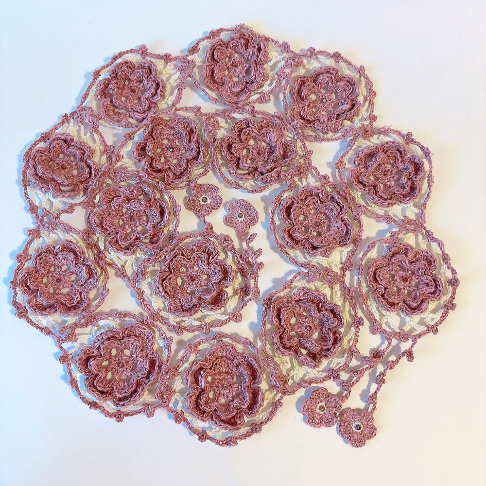 Écharpe d’été à motifs fleuris en lin, viscose et coton