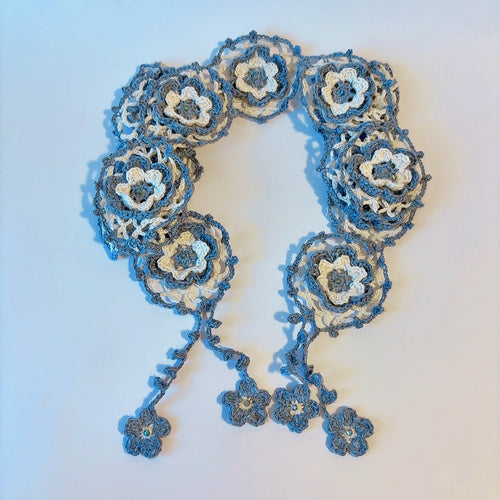 Écharpe d’été à motifs fleuris en lin, viscose et coton