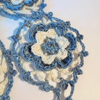 Écharpe d’été à motifs fleuris en lin, viscose et coton