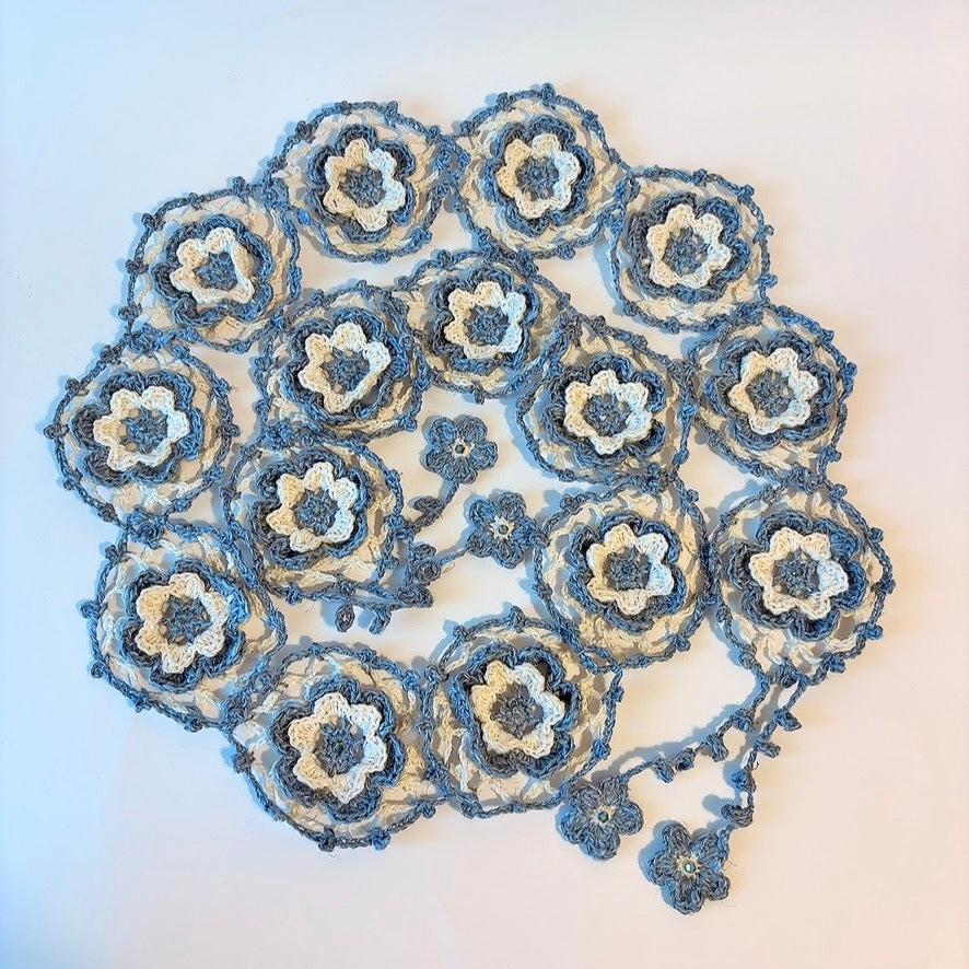 Écharpe d’été à motifs fleuris en lin, viscose et coton