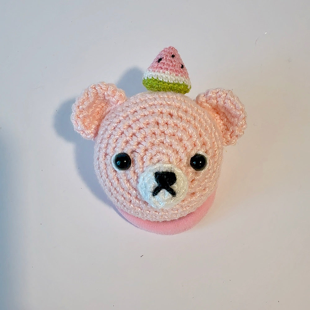Élastique à cheveux animal au crochet fait main