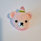 Élastique à cheveux animal au crochet fait main
