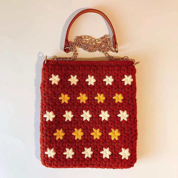 Sac bandoulière en motifs étoilés Fleurétoilée