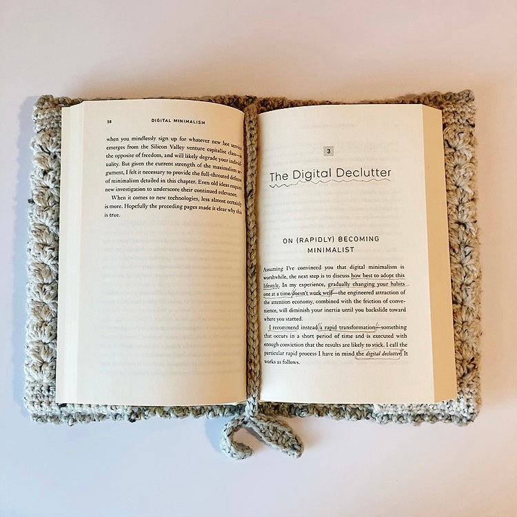 Pochette de Livre en Laine Fleurétoilée