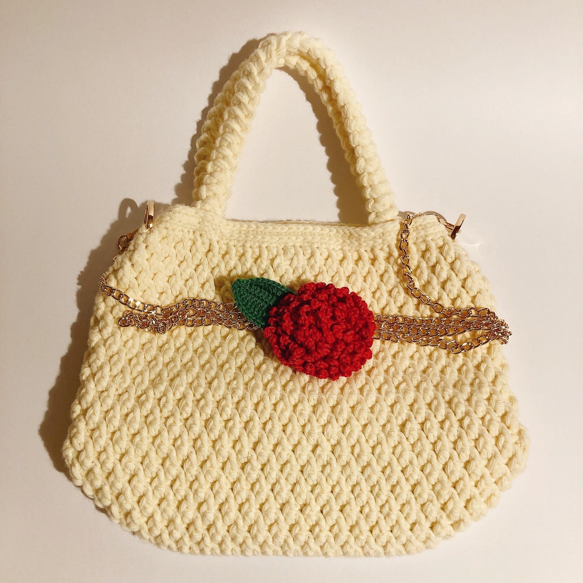 Sac en Crochet, doux comme la neige Fleurétoilée
