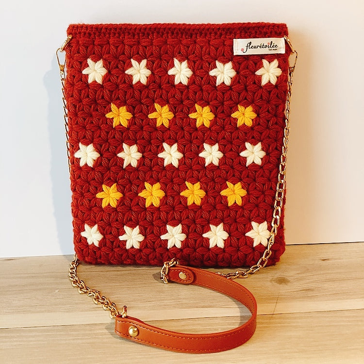 Sac bandoulière en motifs étoilés Fleurétoilée