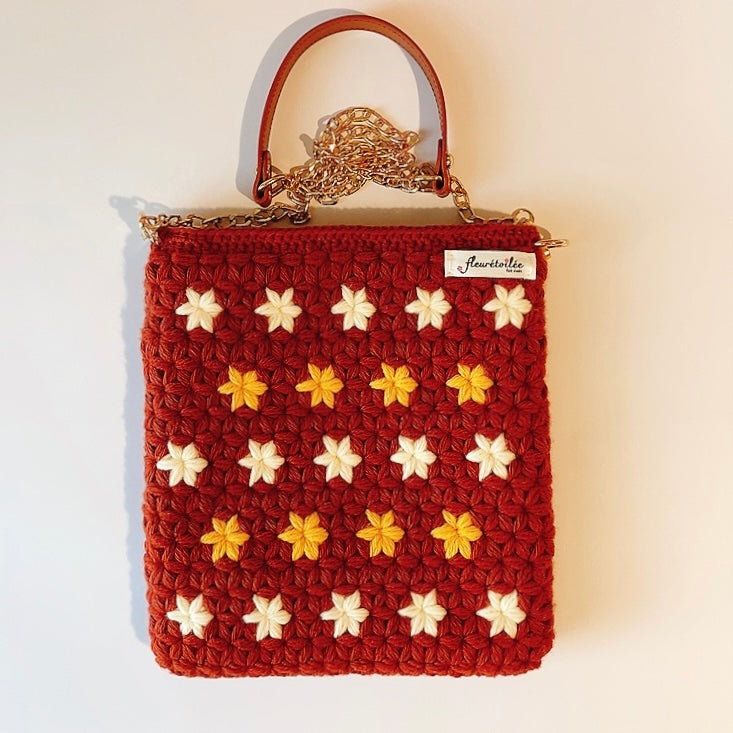 Sac bandoulière en motifs étoilés Fleurétoilée