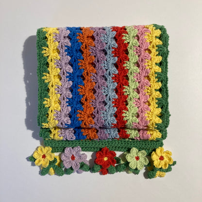 Écharpe au crochet couleur vivacité