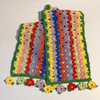 Écharpe au crochet couleur vivacité Fleurétoilée