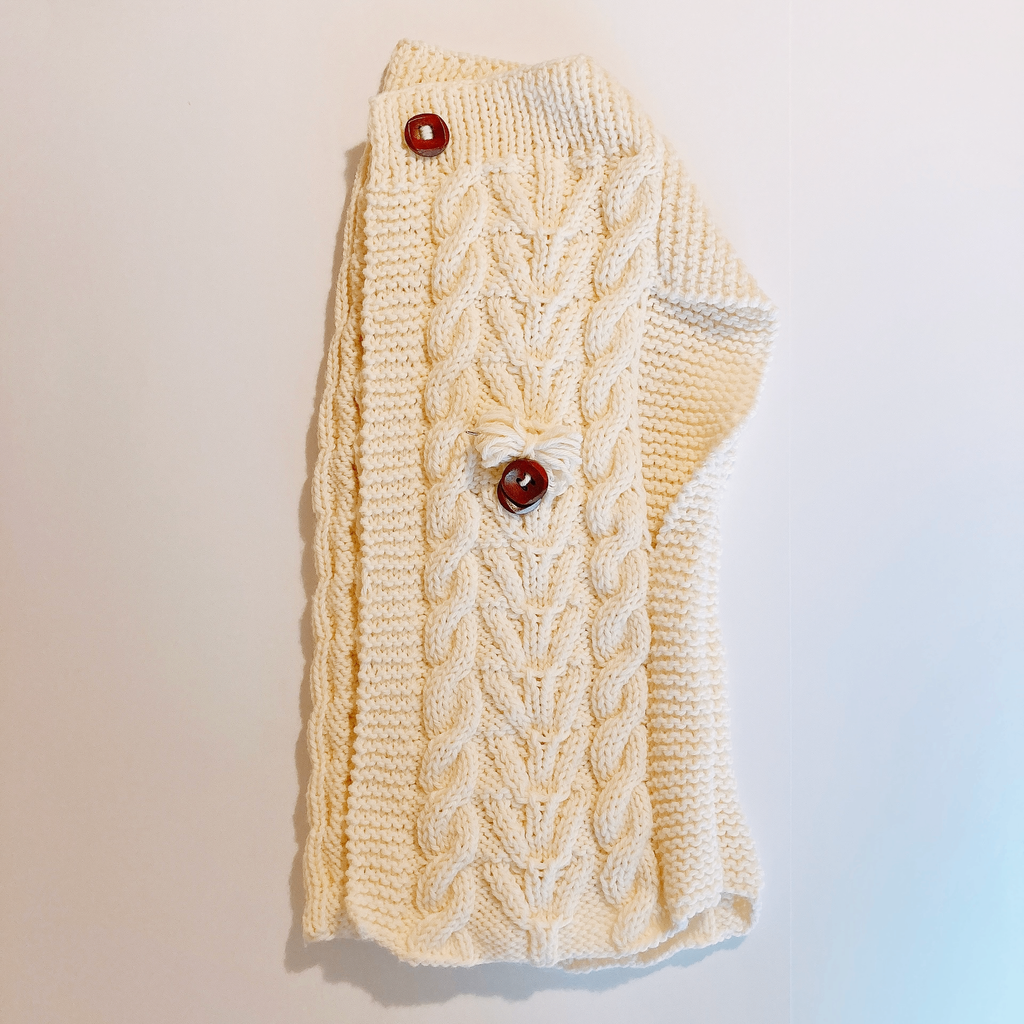 Veste sans manches en tricot Fleurétoilée