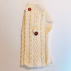 Veste sans manches en tricot Fleurétoilée