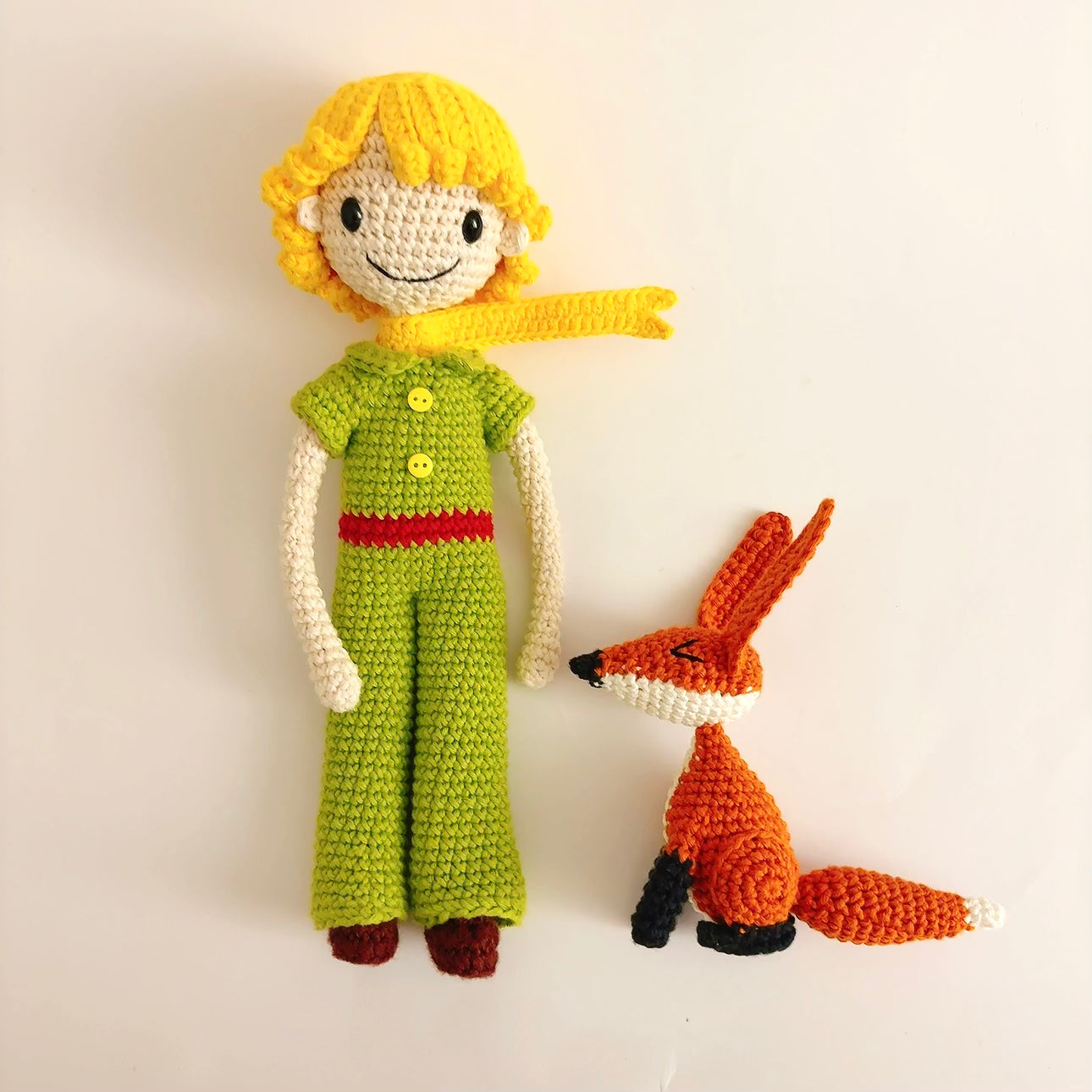Duo Le Petit Prince & Le Renard – Amigurumi au Crochet Fait Main