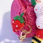 Mini sac bandoulière - Fraises et cœurs Fleurétoilée