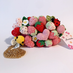 Mini sac bandoulière - Fraises et cœurs Fleurétoilée