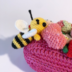 Mini sac bandoulière - Fraises et cœurs Fleurétoilée