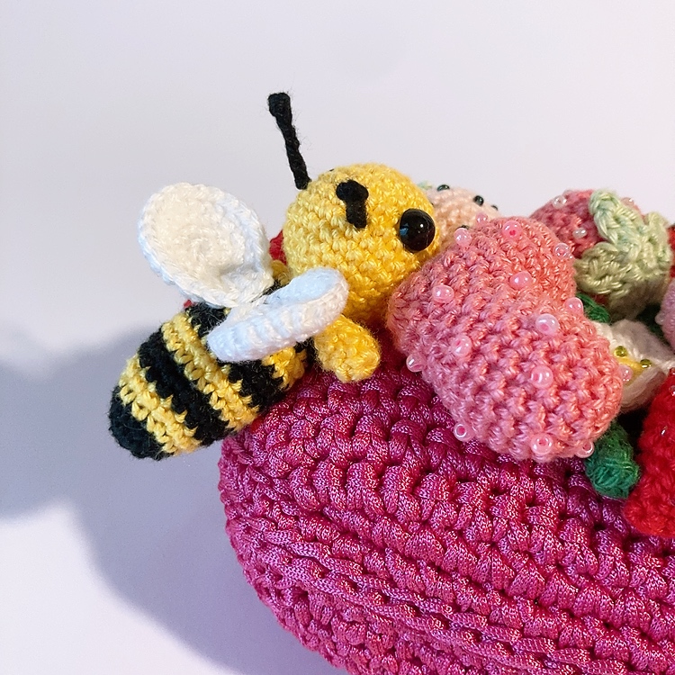 Mini sac bandoulière - Fraises et cœurs Fleurétoilée