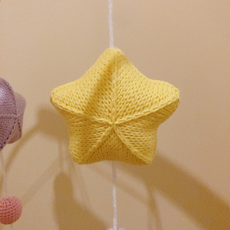 Mobile bébé étoilé en crochet – Lapin & Lune rose, fait main MÔBi MÛBi