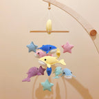 Mobile Bébé Évolutif  "La Valse des Baleines" - Crochet Fait Main