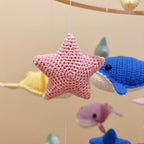 Mobile Bébé Évolutif  "La Valse des Baleines" - Crochet Fait Main