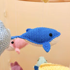 Mobile Bébé Évolutif  "La Valse des Baleines" - Crochet Fait Main