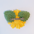 Barrette à cheveux Tournesol au crochet Fleurétoilée