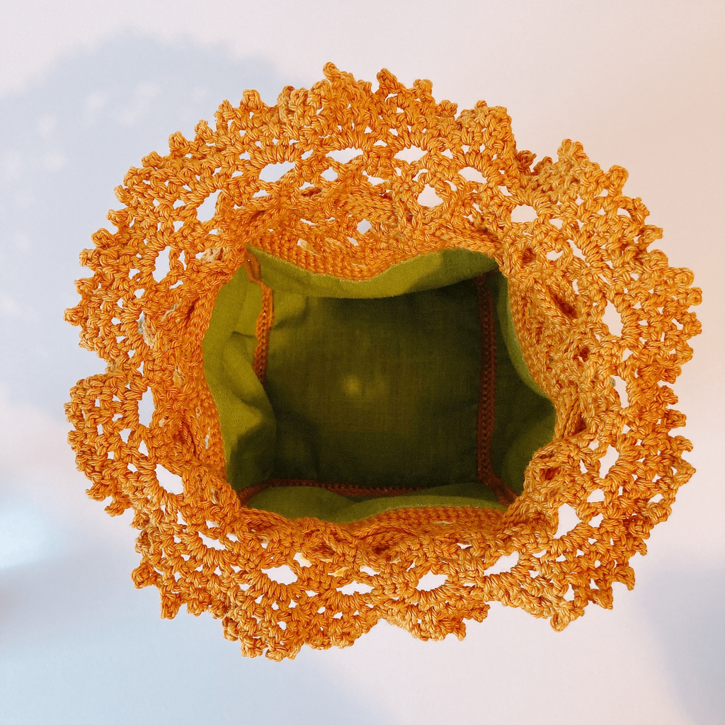 Pochon Tournesols au crochet Fleurétoilée