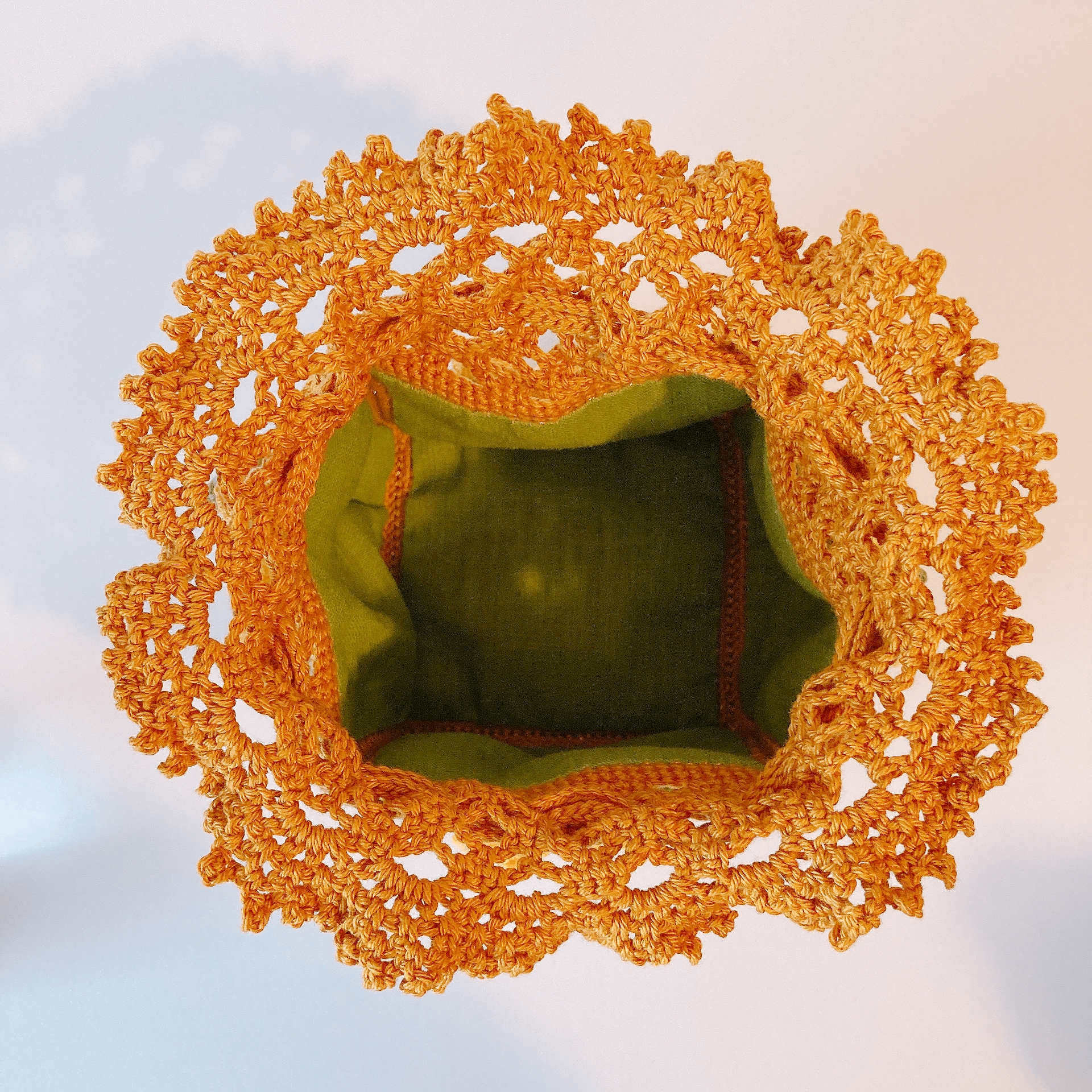 Pochon Tournesols au crochet Fleurétoilée