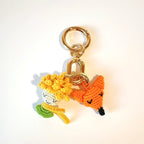 Porte-Clés Le Petit Prince et Renard - Crochet Amigurumi Fait Main