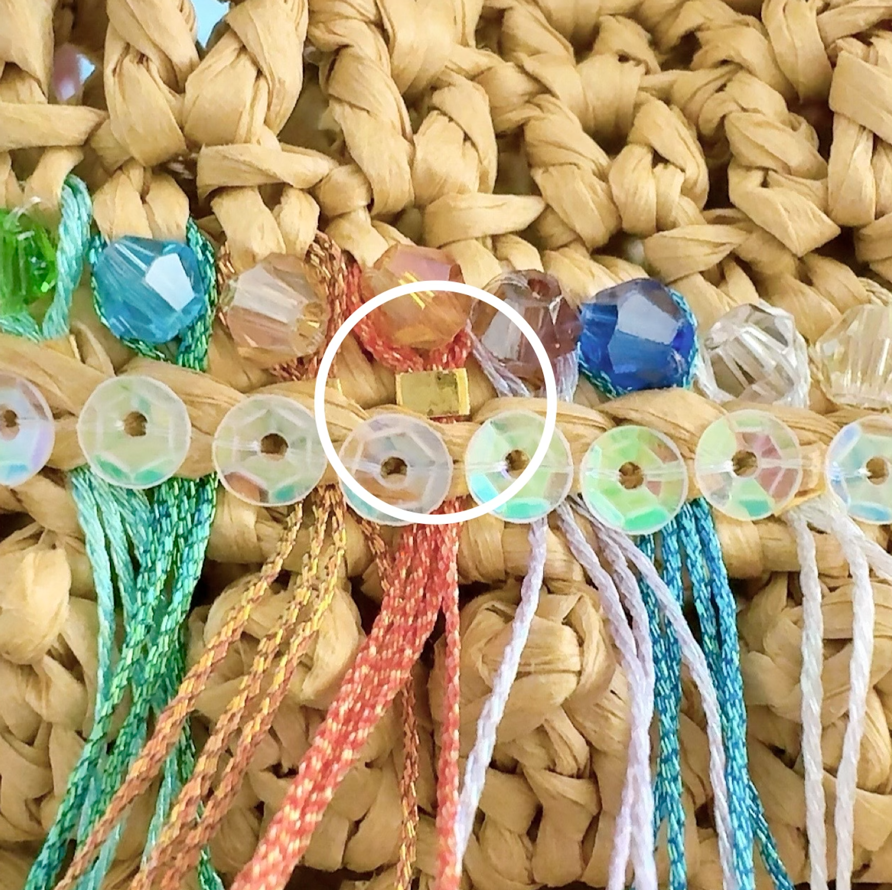 Sac d'été : Sirène - Sac en raphia au crochet