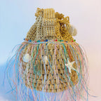 Sac d'été : Sirène - Sac en raphia au crochet