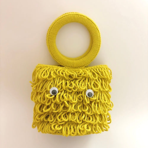 Sac Fluffy Crochet "Monstre Mignon" - Vert Anis