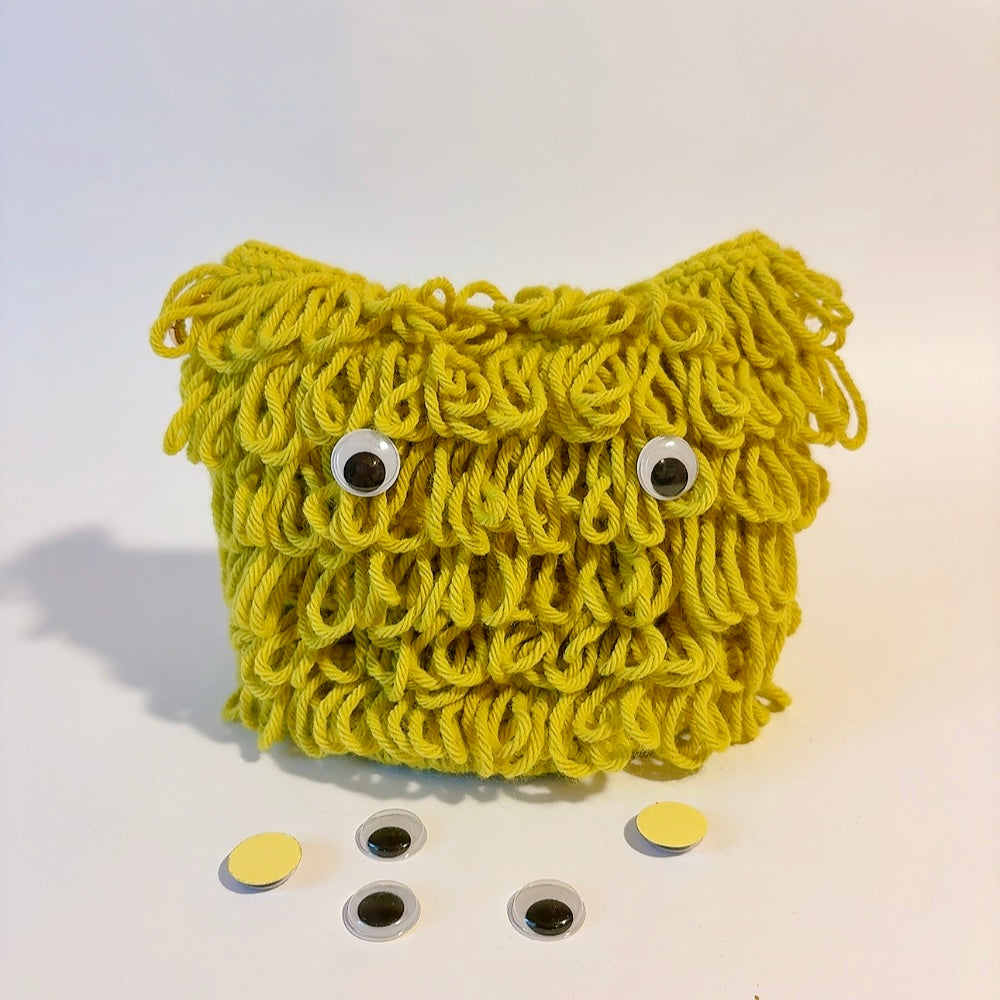 Sac Fluffy Crochet "Monstre Mignon" - Vert Anis