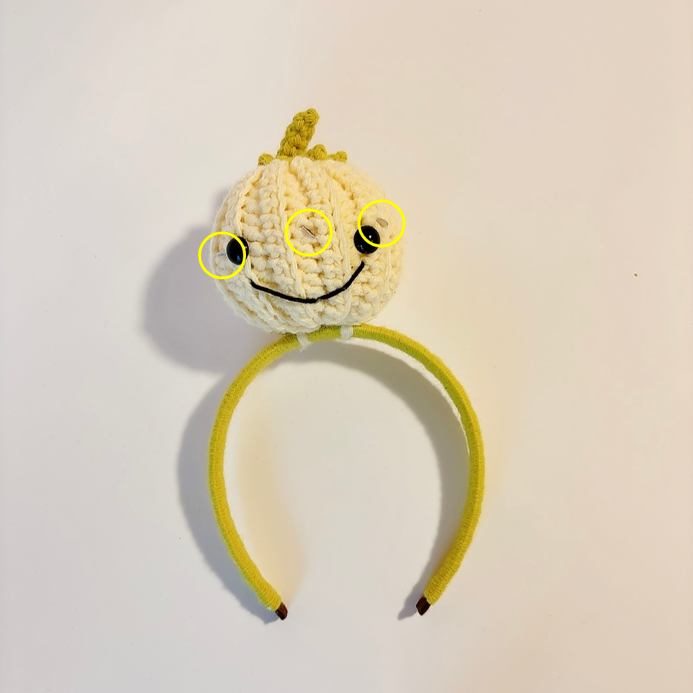 Serre-Tête Crochet Lumineux "Citrouille Souriante"