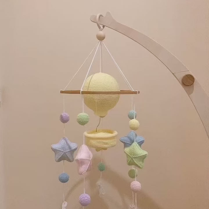 Mobile Bébé Montgolfière Musical Lumineux