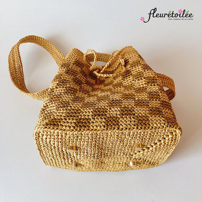 Raphimignon : Mini Sac Seau City en Raphia