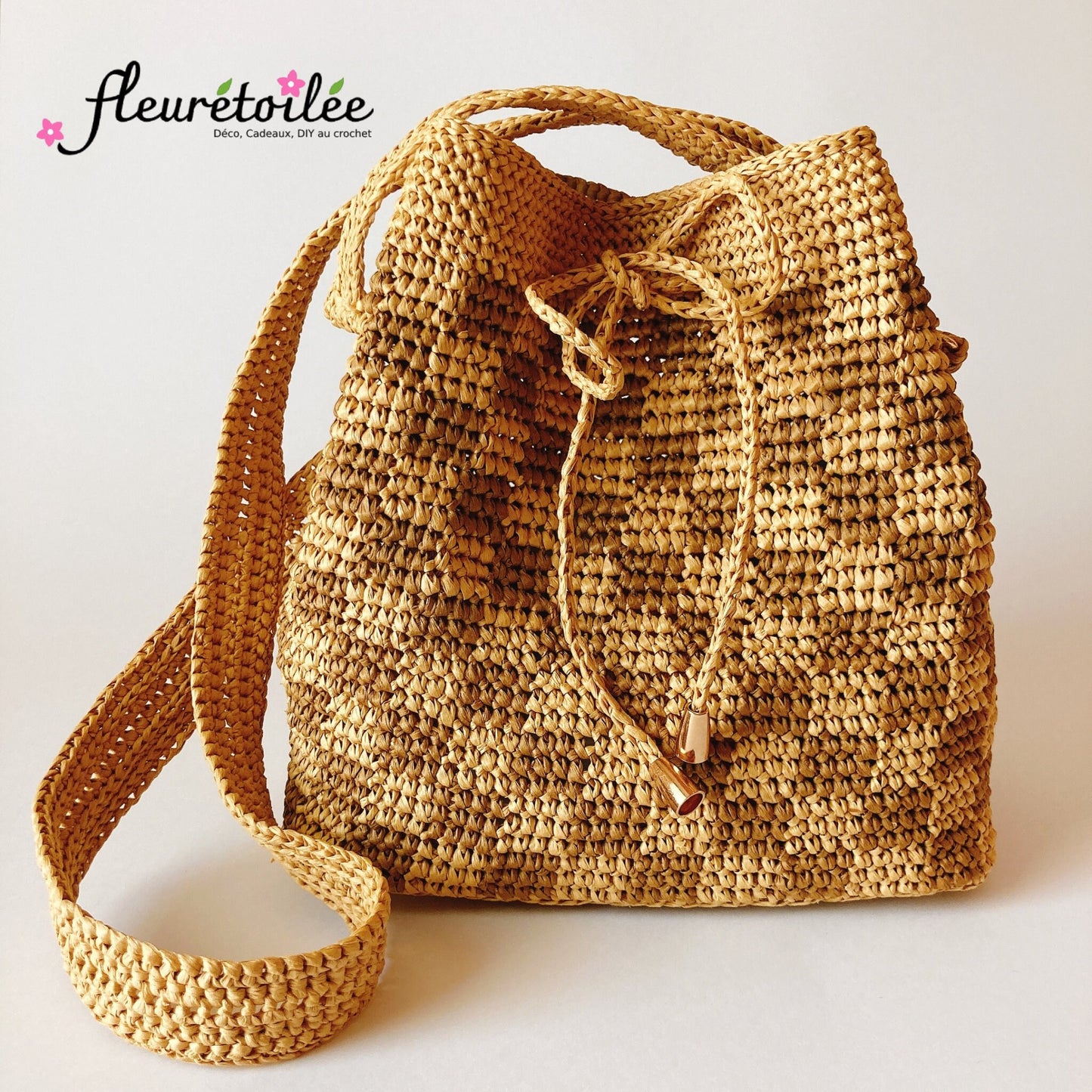 Raphimignon : Mini Sac Seau City en Raphia