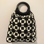 Sac tote (sac à main) en motif fleurs granny.