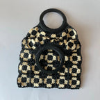 Sac tote (sac à main) en motif fleurs granny.