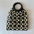 Sac tote (sac à main) en motif fleurs granny.